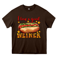 Chocolate Brown i love a good weiner Heavy Core Tee - AdoDesignShop