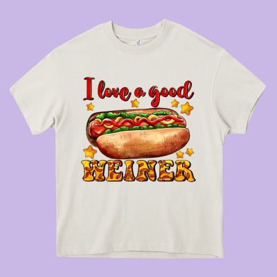 I Love A Good Weiner Heavy Core Tee Designed By Adodesignshop