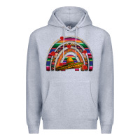 Heather Grey Mexico rainbow Premium Hoodie - FaDigitalArtStudio