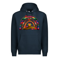 Navy Mexico rainbow Premium Hoodie - FaDigitalArtStudio