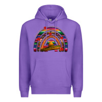 Purple Mexico rainbow Premium Hoodie - FaDigitalArtStudio