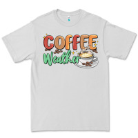 Dove Grey coffee weather Premium Tee - MaliasSmallBusiness
