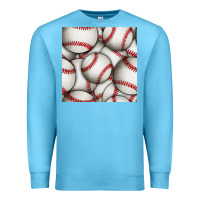 Ocean Blue baseball seamless pattern Premium Sweatshirt - BundleAndBundleShop