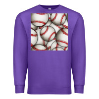 Purple baseball seamless pattern Premium Sweatshirt - BundleAndBundleShop