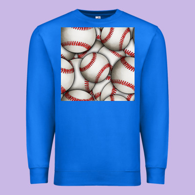 Baseball Seamless Pattern Premium Sweatshirt Designed By Bundleandbundleshop