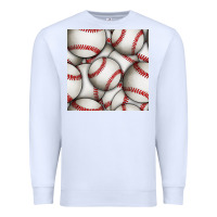 White baseball seamless pattern Premium Sweatshirt - BundleAndBundleShop