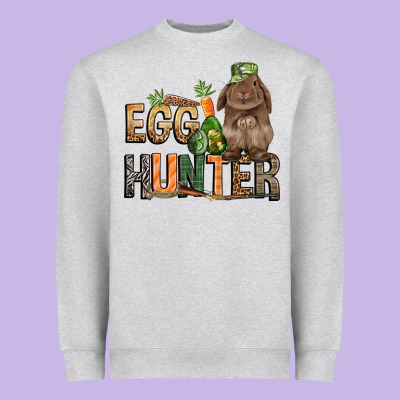 Egg Hunter With Rabbit Easter Day Heavyweight Sweatshirt Designed By Howdyjamesfarm
