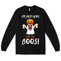 Black I'm Just Here For The Boos Long Sleeve Tee - Bettercallsaul
