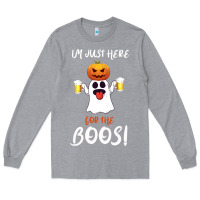 Heather Grey I'm Just Here For The Boos Long Sleeve Tee - Bettercallsaul