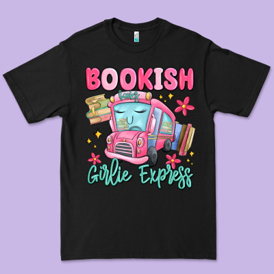 Bookish Girlie Express Premium Tee Designed By Maliassmallbusiness