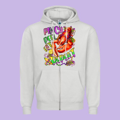 Pinch Peel Eat Repeat Mardi Gras Olivia Zipper Hoodie Designed By Oliviacreatesart