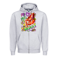Heather Grey pinch peel eat repeat mardi gras olivia Zipper Hoodie - OliviaCreatesArt
