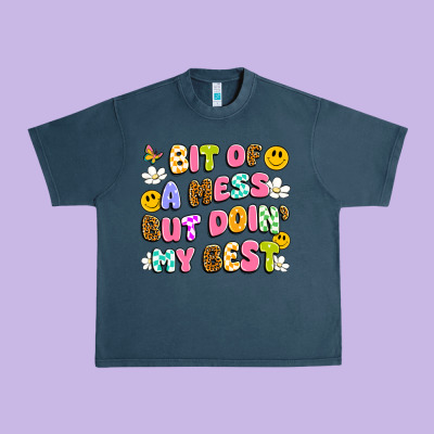 Bit Of A Mess But Doin' My Best Urban Heavy Tee Designed By Artiststas