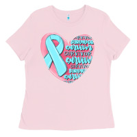 Bubblegum Pink survivor malia Ladies Tee - MaliasSmallBusiness