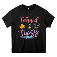 Black tanned and tipsy Heavy Core Tee - MaliasSmallBusiness