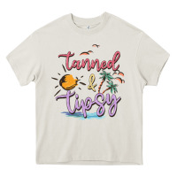 Cream tanned and tipsy Heavy Core Tee - MaliasSmallBusiness