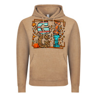 Vintage Coffee Fall Autumn Leopard Gigi Vintage Hoodie - LillyAllenDesigns