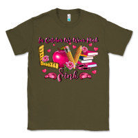 Army Green in october we wear pink teacher Classic Tee - LillyAllenDesigns