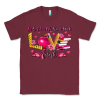 Burgundy in october we wear pink teacher Classic Tee - LillyAllenDesigns
