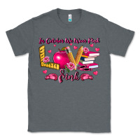 Charcoal Heather in october we wear pink teacher Classic Tee - LillyAllenDesigns