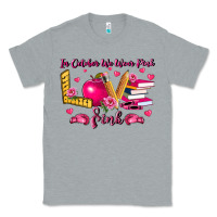 Heather Grey in october we wear pink teacher Classic Tee - LillyAllenDesigns