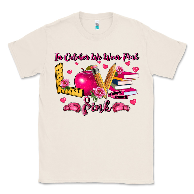 In October We Wear Pink Teacher Classic Tee by LillyAllenDesigns | Teevron