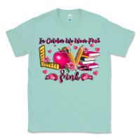 Seafoam in october we wear pink teacher Classic Tee - LillyAllenDesigns