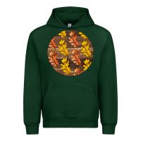 Forest Green Fall Rounded Urban Hoodie - LillyAllenDesigns