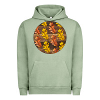 Pigment Oil Green Fall Rounded Urban Hoodie - LillyAllenDesigns