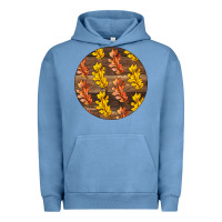 Pigment Pebble Blue Fall Rounded Urban Hoodie - LillyAllenDesigns