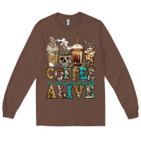 Chestnut coffee makes me feel alive skeleton coffee cups Long Sleeve Tee - Jasminsmagicworld