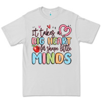 Dove Grey it takes a big heart for shape little minds Premium Tee - MaliasSmallBusiness