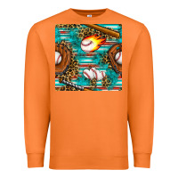 Carrot baseball glove and bat with serape seamless pattern Premium Sweatshirt - BundleAndBundleShop