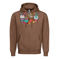 Chestnut mexico fiesta coffee cups Zipper Hoodie - OliviaCreatesArt