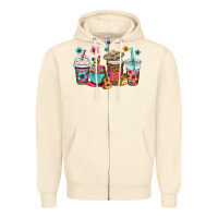 Sandshell mexico fiesta coffee cups Zipper Hoodie - OliviaCreatesArt