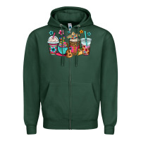Sports Green mexico fiesta coffee cups Zipper Hoodie - OliviaCreatesArt