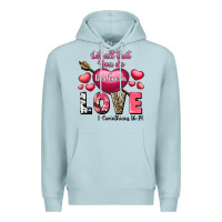 Blue Mist Let all that you do be in love Valentine's Day Premium Hoodie - FaDigitalArtStudio