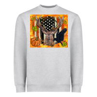 Heather Grey crow and deer hunting fall camouflage Heavyweight Sweatshirt - TumblerDesignByShophia