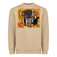 Crow And Deer Hunting Fall Camouflage Heavyweight Sweatshirt | Teevron