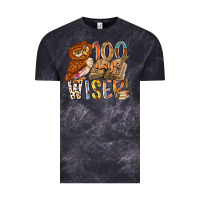 Cloud Black 100 days wiser Vintage Tee - RacoonDesign