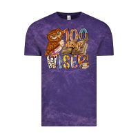 Cloud Purple 100 days wiser Vintage Tee - RacoonDesign