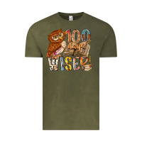 Vintage Olive 100 days wiser Vintage Tee - RacoonDesign