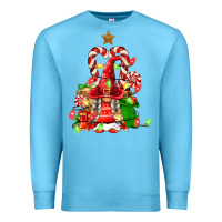 Ocean Blue christmas  gnomes Premium Sweatshirt - FaDigitalArtStudio