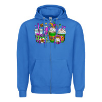 True Royal mardi gras gnomes coffee cups Zipper Hoodie - OliviaCreatesArt