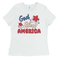 White god bless america Ladies Tee - MaliasSmallBusiness