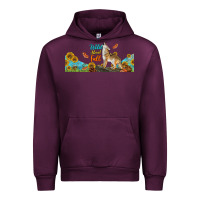 Mauve Wine Wild About Fall Coyote Urban Hoodie - LillyAllenDesigns