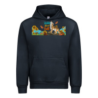 Navy Wild About Fall Coyote Urban Hoodie - LillyAllenDesigns