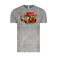Cloud Rock Merry Christmas Deer Vintage Tee - LillyAllenDesigns