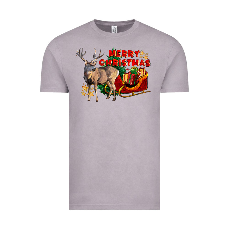 Merry Christmas Deer Vintage Tee by LillyAllenDesigns | Teevron