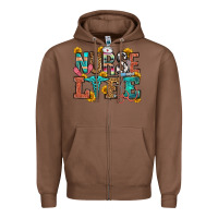 Chestnut nurse life Zipper Hoodie - OliviaCreatesArt